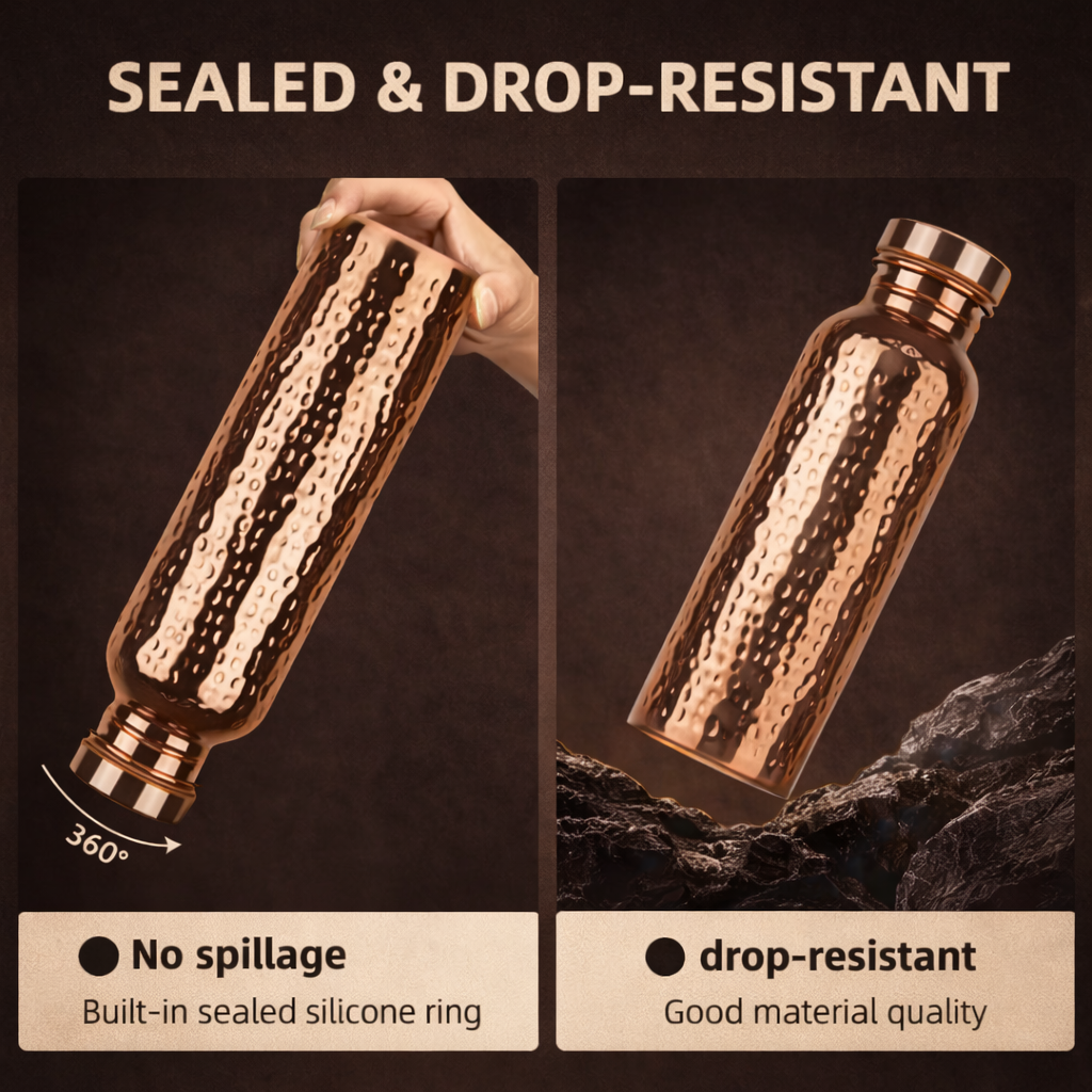 Prime Copper Handcrafted Hammered Copper Bottle