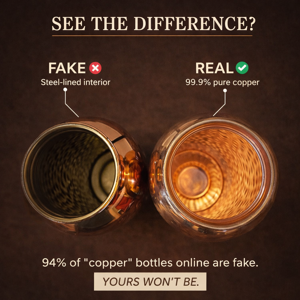 Prime Copper Handcrafted Hammered Copper Bottle