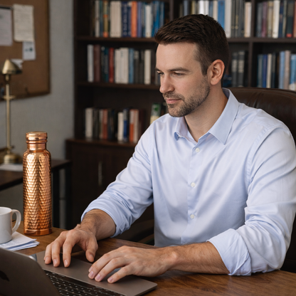 Prime Copper Handcrafted Hammered Copper Bottle