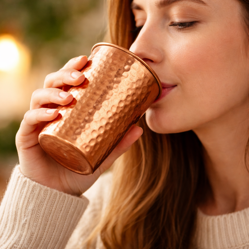 Prime Copper Hammered Copper Tumbler