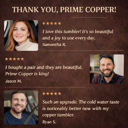 Prime Copper Hammered Copper Tumbler