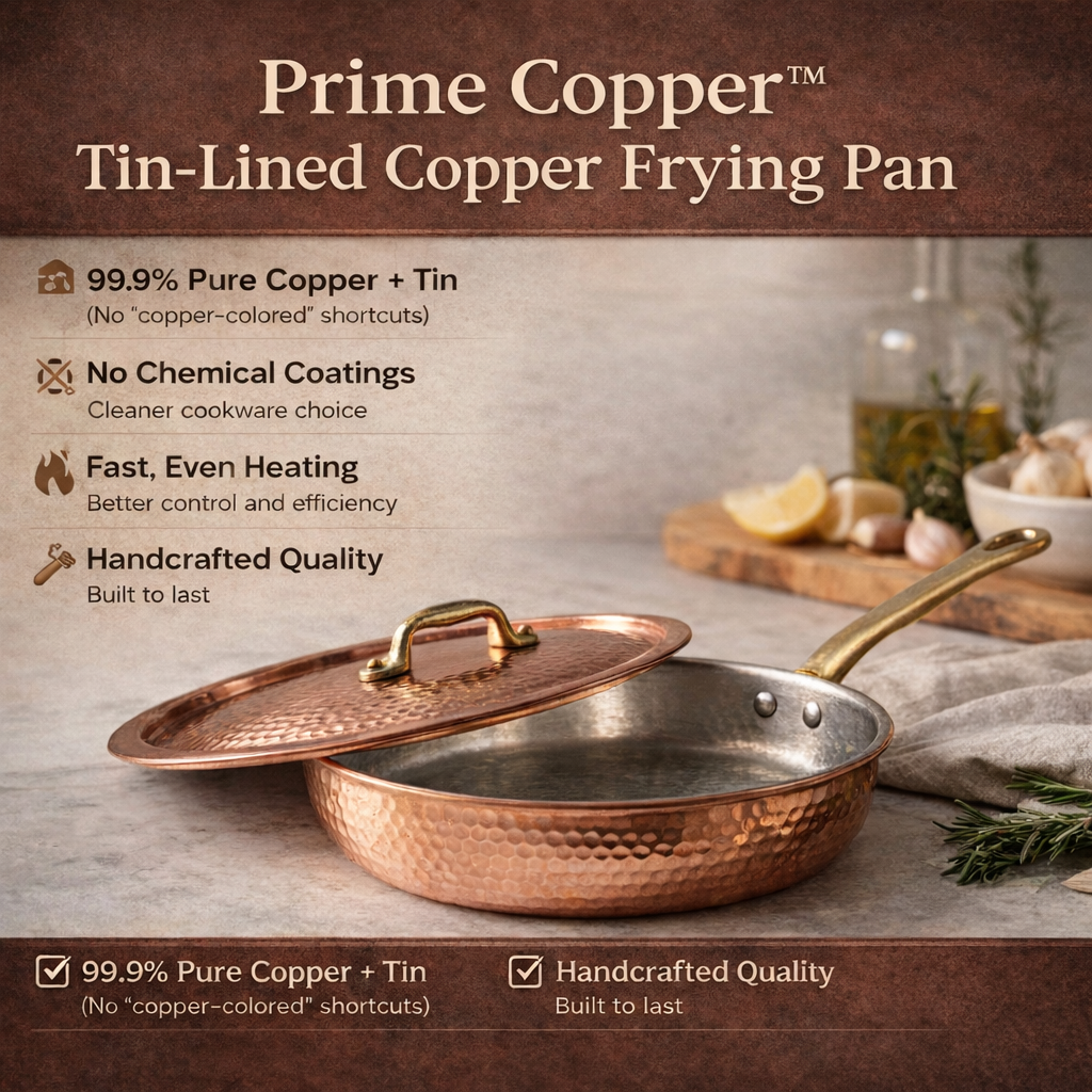 Prime Copper™ Tin-Lined Copper Frying Pan